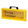 PRINZING Portable / Wall Group Lockout Box, Black on Yellow, 10